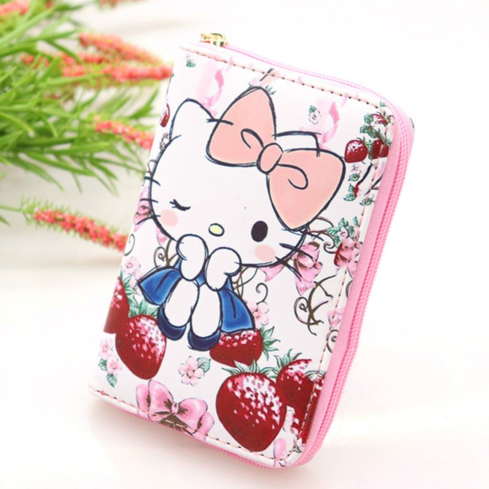 Ví nữ da PU hình Hello Kitty