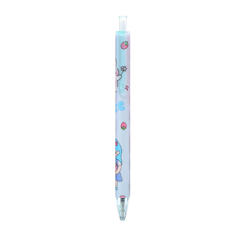1 Bút Bi Nước Mực Đen Nắp 0.5mm Họa Tiết Hoạt Hình Dễ Thương