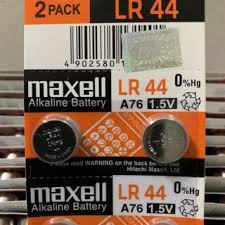 Vỉ 1 viên pin cúc áo Maxell 1.5V LR44 (A76, AG13)