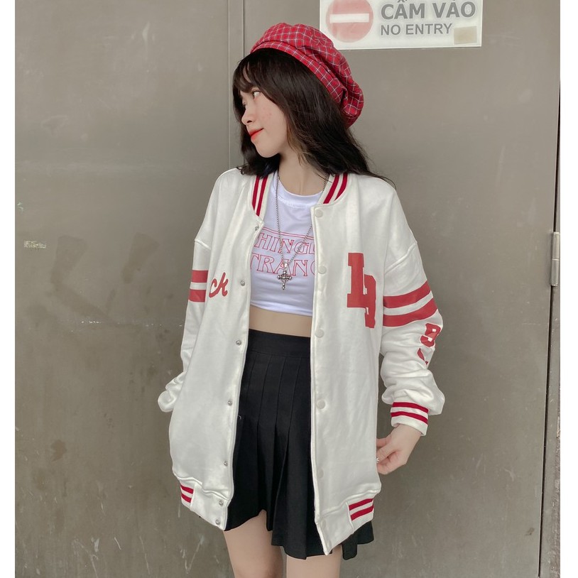 Áo khoác bomber LB unisex HOMIES nút gài