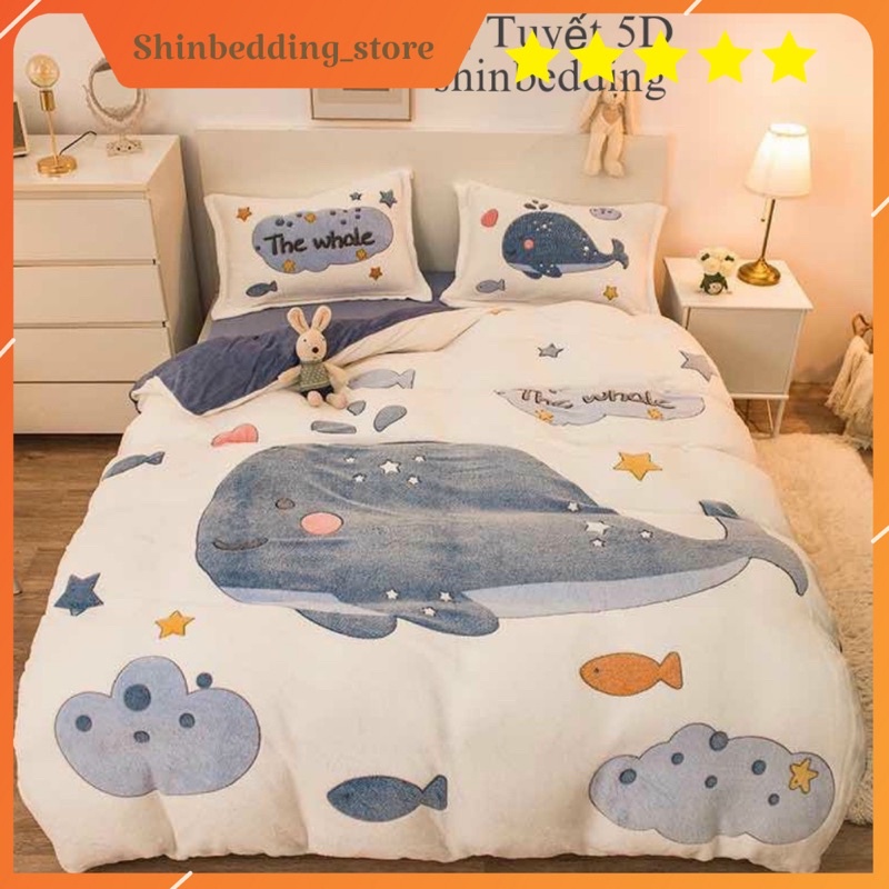 Set Bộ Vỏ Nỉ Nhung Tuyết Sữa 5D (12 Mẫu ) , Chất Nhung Mềm Êm, Giữ Ấm Tốt Cho Mùa Đông