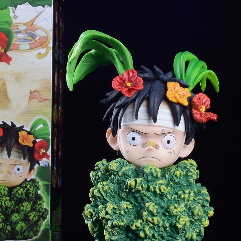 One Piece Mô hình làm bằng tay Thời thơ ấu Luffy Grass Dễ thương Vui nhộn Sáng tạo Anime Đồ chơi Trang trí Quà tặng sinh