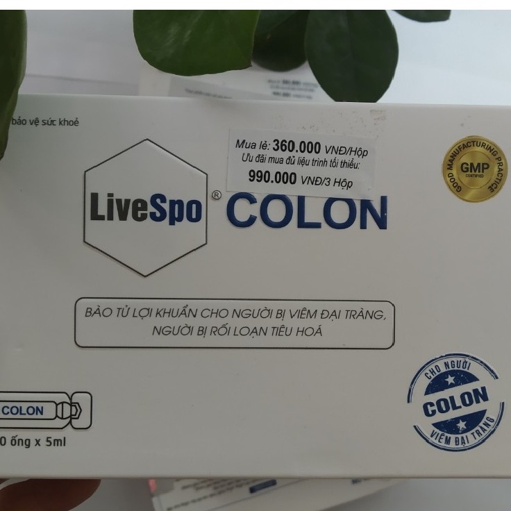 Livespo Colon bào tử lợi khuẩn thế hệ mới-Hộp 20 ống 10ml