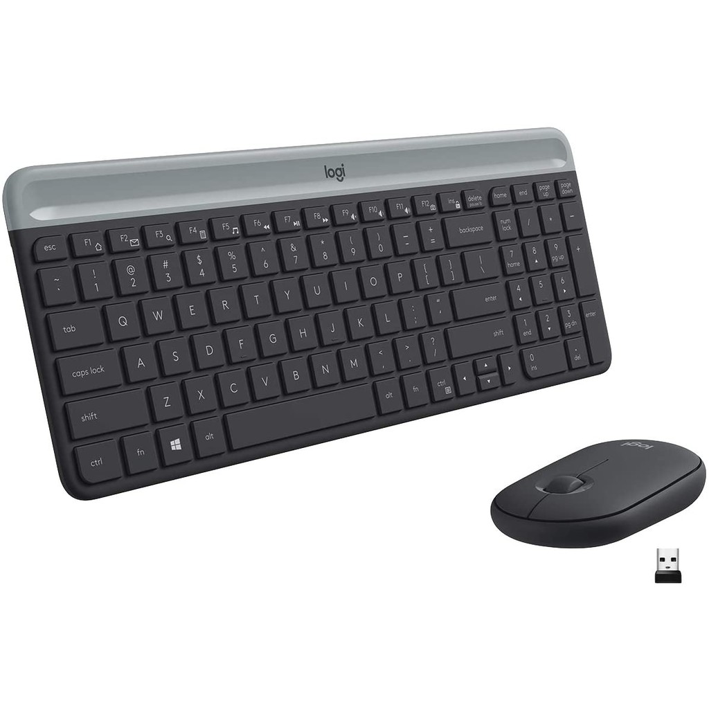 Bộ Bàn Phím + Chuột Không Dây Logitech MK470 USB-Wireless - Thết Kế Thời Trang Siêu Mỏng - Hàng Chính Hãng Bảo Hành 1 Nă