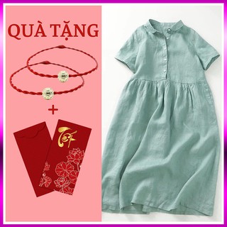 Váy Linen Xanh Ngọc Dáng Suông