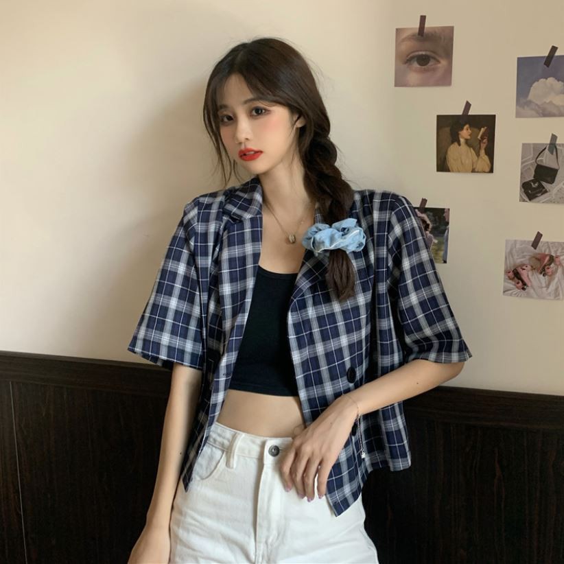 Áo Khoác Croptop Cổ Vest Nữ - A02 | BigBuy360 - bigbuy360.vn