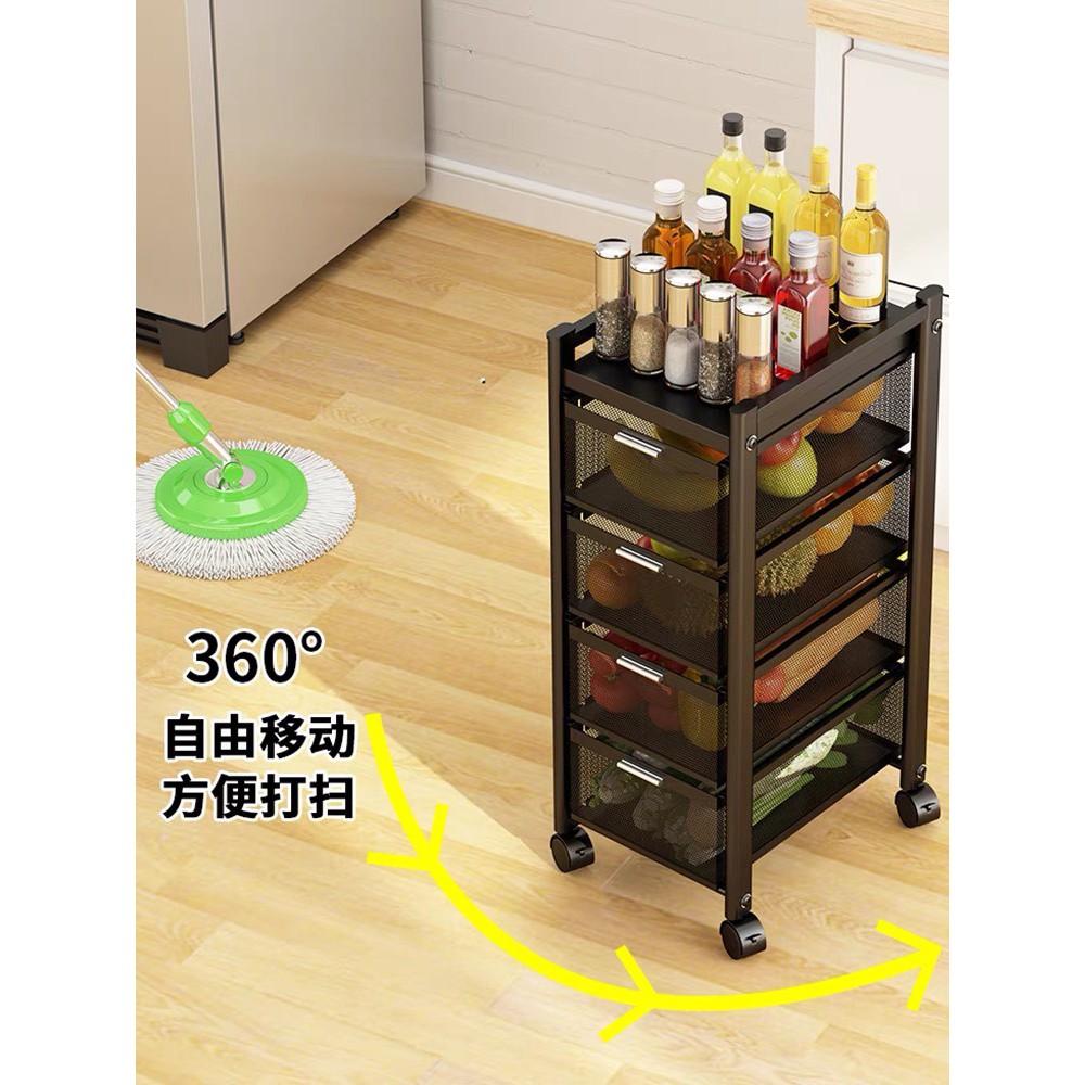 MẪU MỚI 🆓 KỆ ĐỂ ĐỒ ĐA NĂNG - KỆ NHÀ BẾP CÓ TAY CẦM SƠN ĐEN TĨNH ĐIỆN CÓ BÁNH XE DI CHUYỂN TIỆN ÍCH