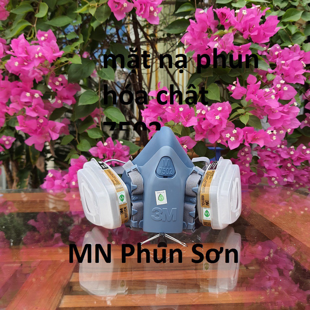 Bộ Mặt Nạ Phòng Độc 3M 7502 Chính Hãng, Chống bụi, Chống khói độc ,Phun Sơn, Phun Thuốc Trừ Sâu