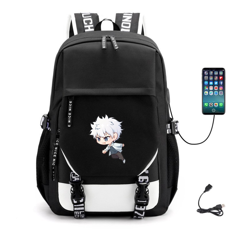 Balo Khóa Trắng Vát in hình Người đại diện thời gian anime chibi đi học tiện lợi