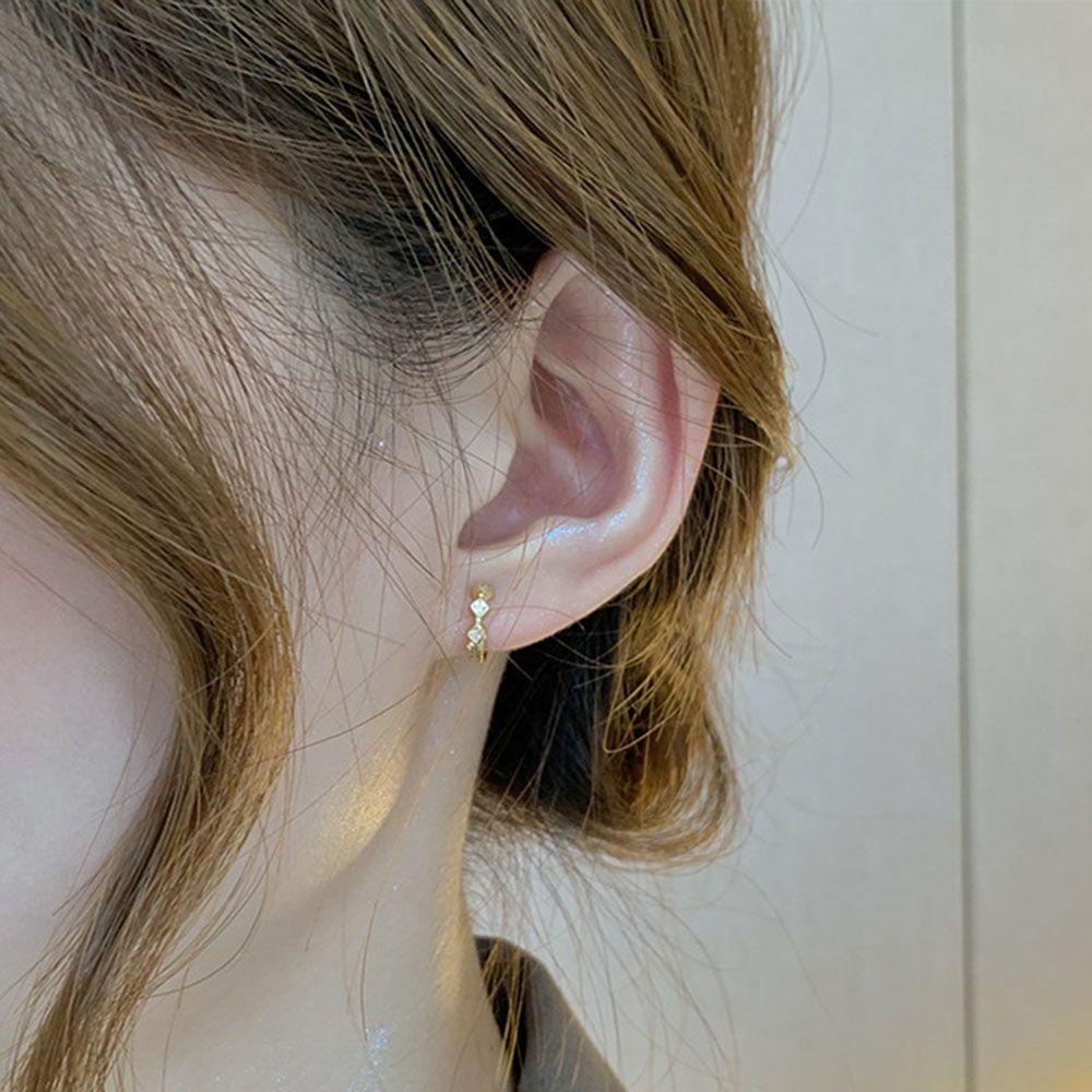 BACK2LIFE Bông Tai Dạng Kẹp Không Gây Dị Ứng Thiết Kế Đơn Giản Thời Trang Cho Nữ