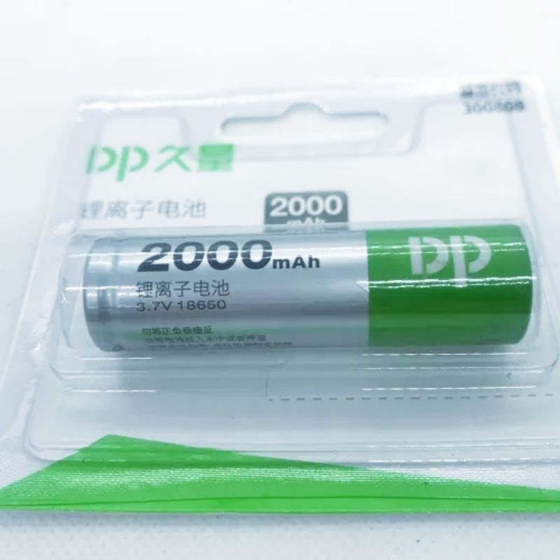 Hộp 2 Viên Pin 18650 DP 2000mAh 3.7V