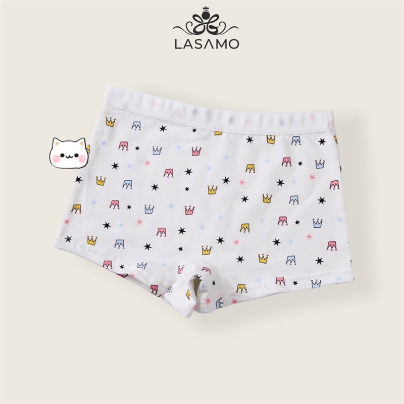 Set 2 chiếc quần chip bé gái, quần lót cho bé gái cotton cao cấp họa tiết Ngựa Pony dễ thương hãng LASAMO mã QLB012