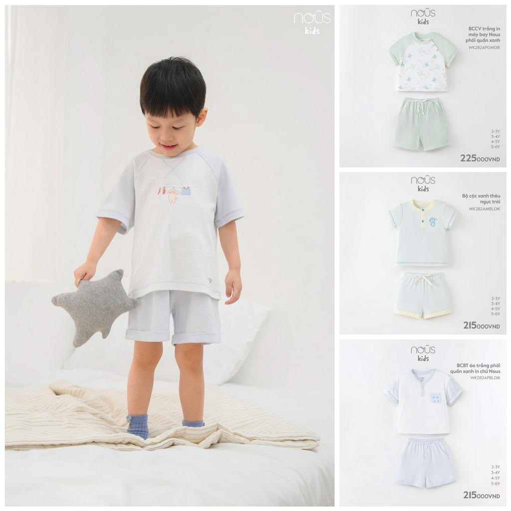 Nous kids 2023 - Bộ quần áo cộc, lửng cho bé trai nhiều mẫu từ 2y - 6y