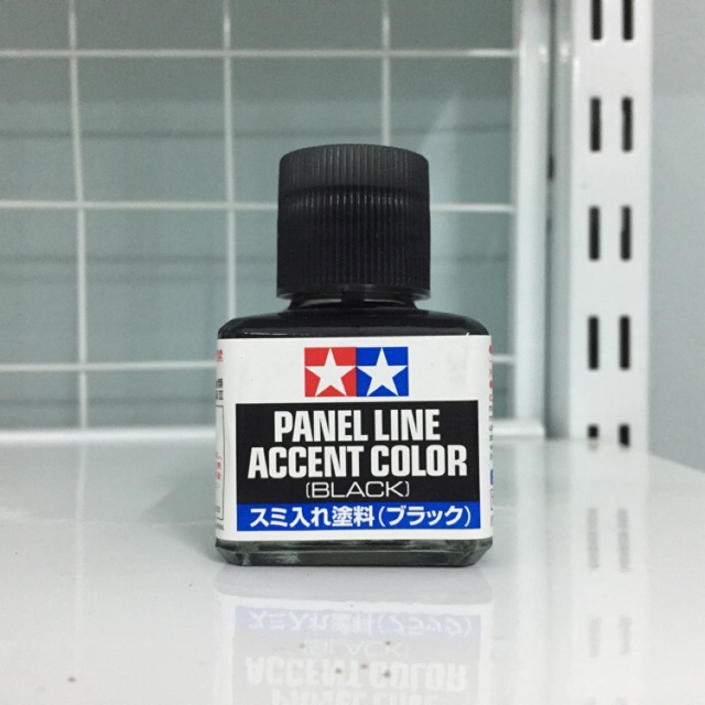 [1/7] Dung Dịch Kẻ Lằn: Tamiya Panel Line Accent Color (Black) TA87131 + Que Tẩy Line + Bút Kẻ Lằn