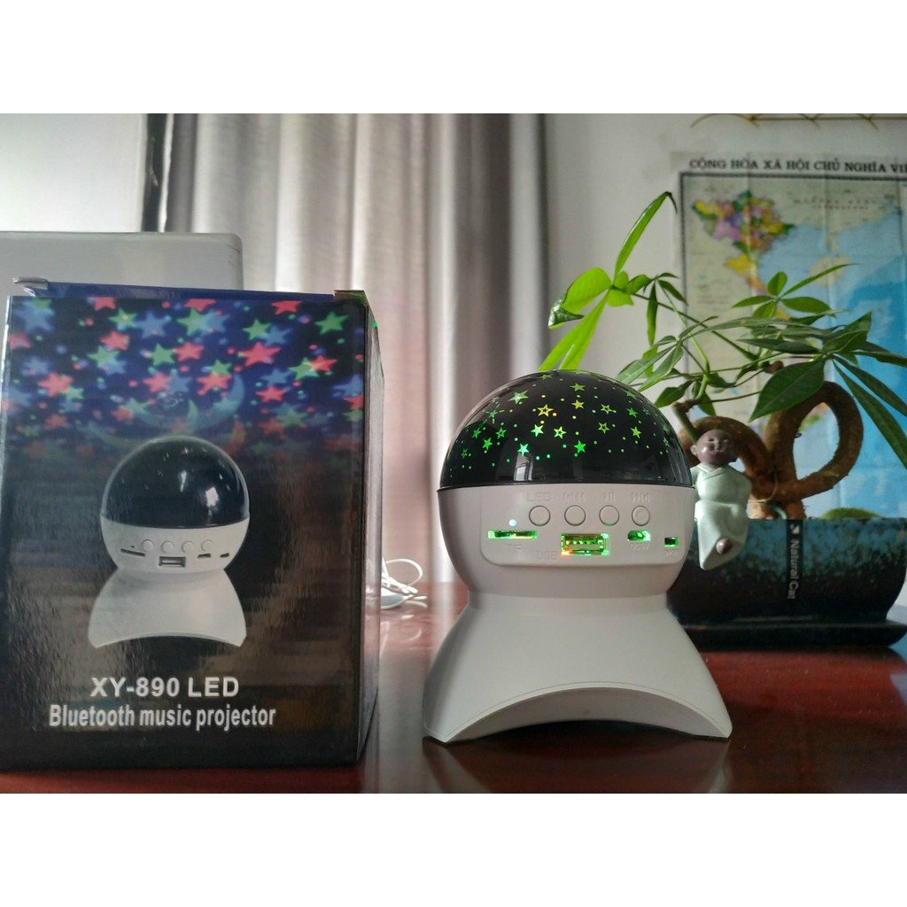 [RẺ VÔ ĐỊCH] ĐÈN NGỦ CHIẾU SAO BẦU TRỜI TỰ XOAY 360 ĐỘ KẾT HỢP LOA BLUETOOTH