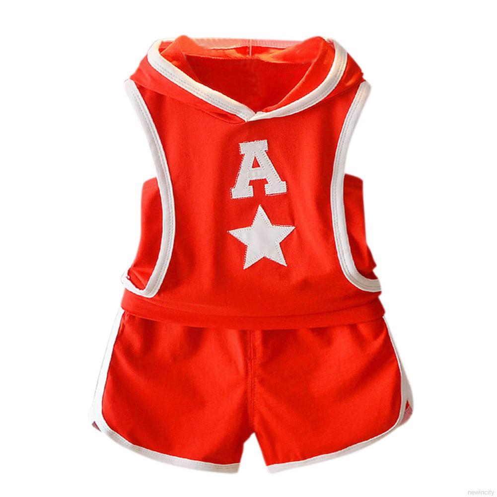 Set áo sát nách và quần short đáng yêu dành cho bé trai