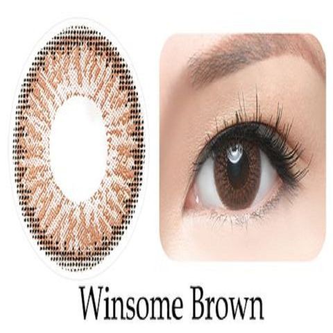 Kính áp tròng Freshkon Alluring 3 tháng màu Winsome Brown, lens mắt màu nâu có độ cận- Lens Optic