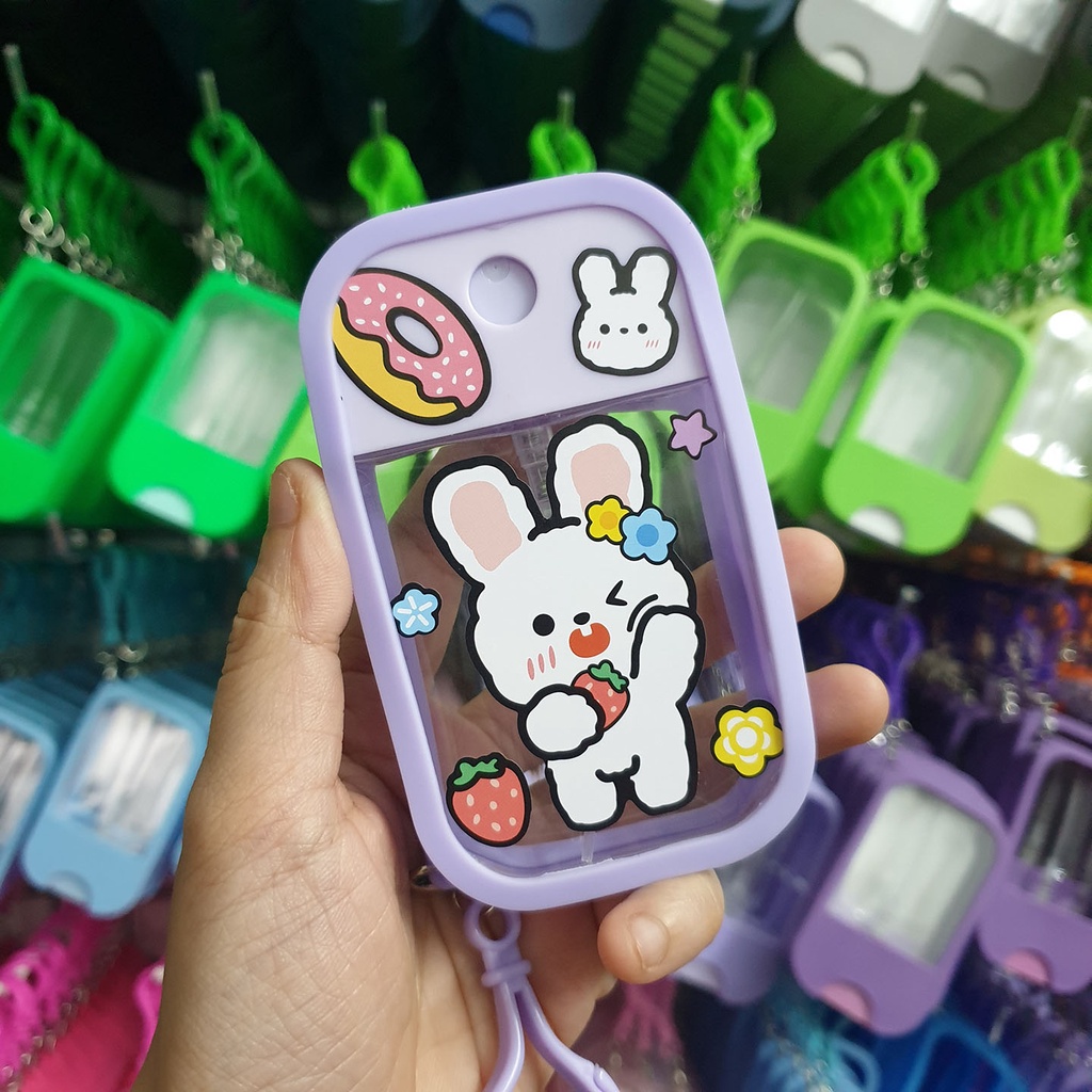 Bình xịt mỹ phẩm chiết nước hoa nước rửa tay chai xịt cồn phun sương mini  50ml nắp vặn treo móc khóa balo túi xách
