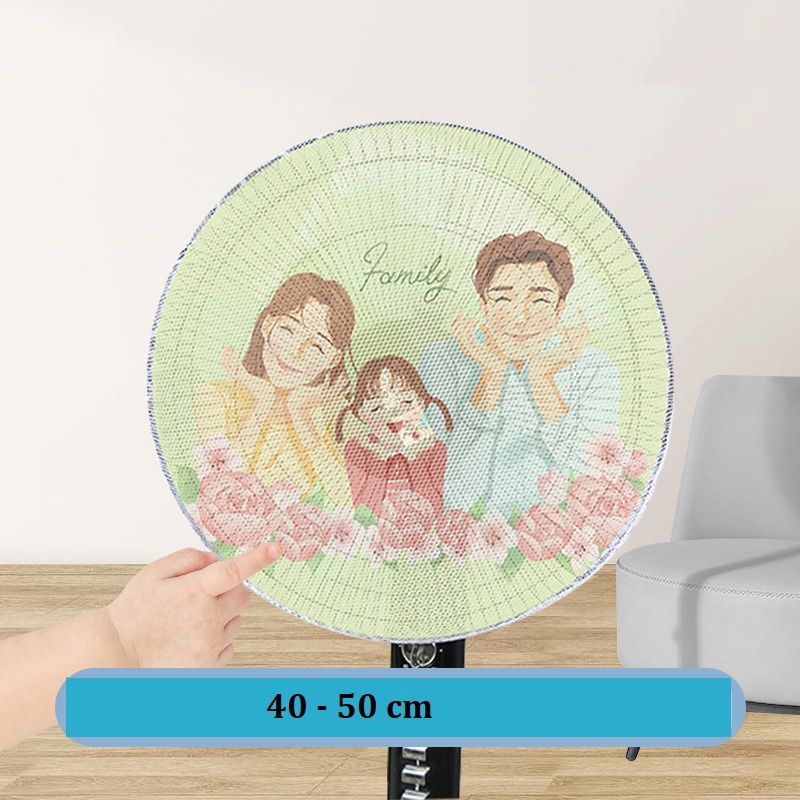 Lưới Bọc Quạt Máy Ngăn Bụi Bẩn ,An Toàn Cho Bé Có Dây Rút.