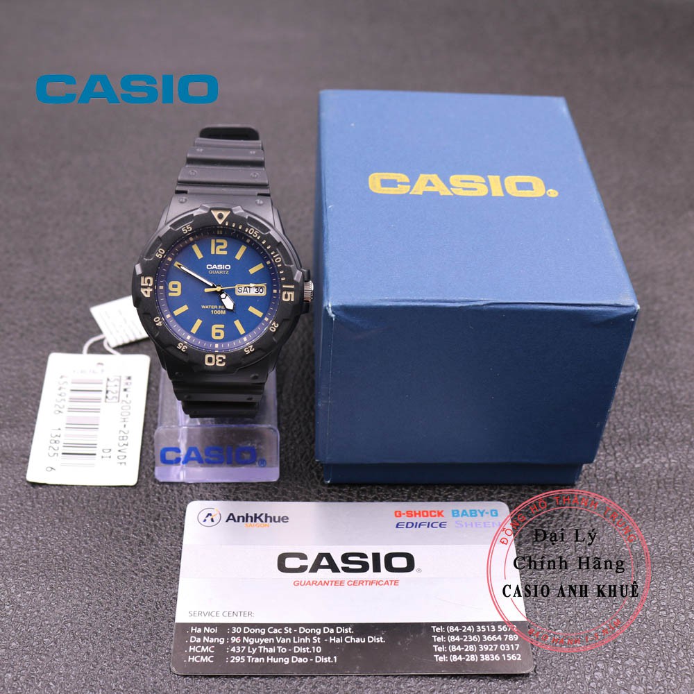 Đồng hồ nam Casio MRW-200H-2B3VDF dây nhựa