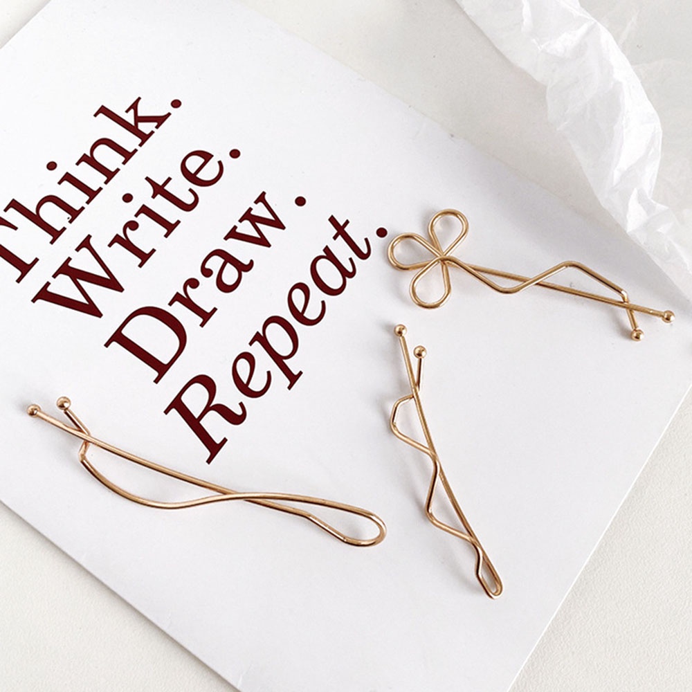 Kẹp tóc kim loại hoa văn xinh xắn dành cho nữ