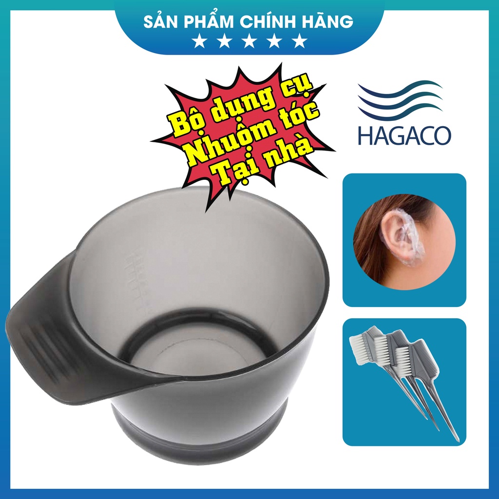 COMBO Nhuộm tóc tại nhà siêu tiện lợi - Bộ dụng cụ Bát nhuộm, Lược nhuộm, Mũ chụp tai