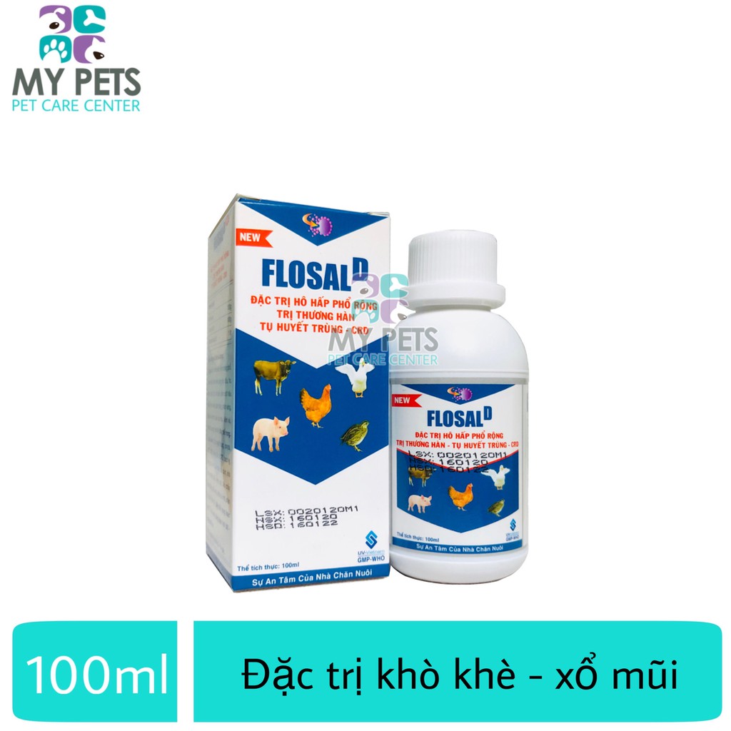 (Chai 100ml) Flosal - D dành riêng cho chim cảnh, gà đá