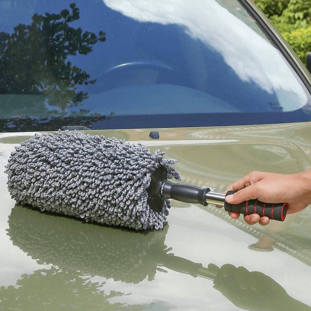 Chổi Lau Xe Ô Tô, Xe Tải Sợi Quang Dầu Microfiber, Điều Chỉnh Được Độ Dài - Có Túi Đựng Đi Kèm Cao Cấp Amalife