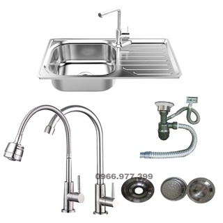 Chậu rửa chén rửa bát 1 hộc 1 cánh inox tiện lợi giá rẻ