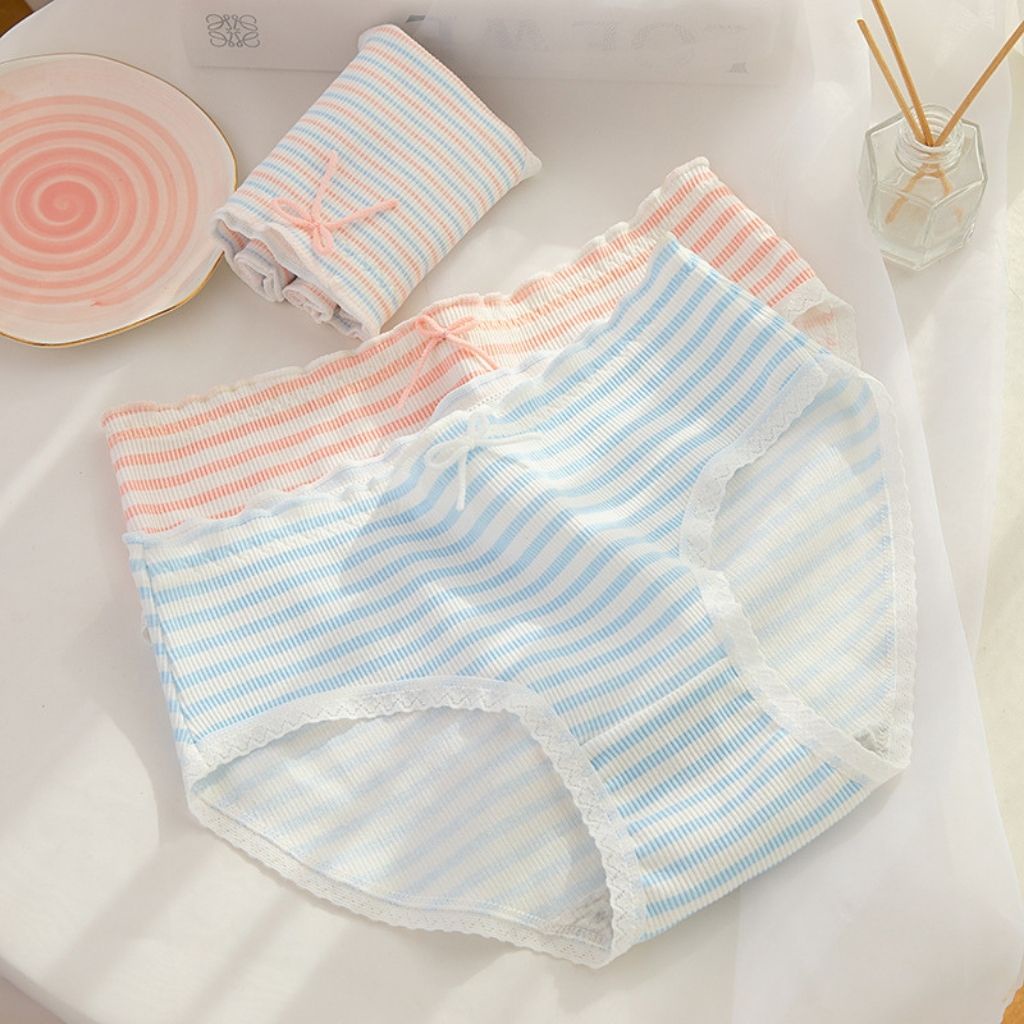 Quần lót nữ cotton ren viền cao cấp tôn dáng gợi cảm, Quần chíp nữ kháng khuẩn khử mùi đính nơ quyến rũ JOCOSI L123