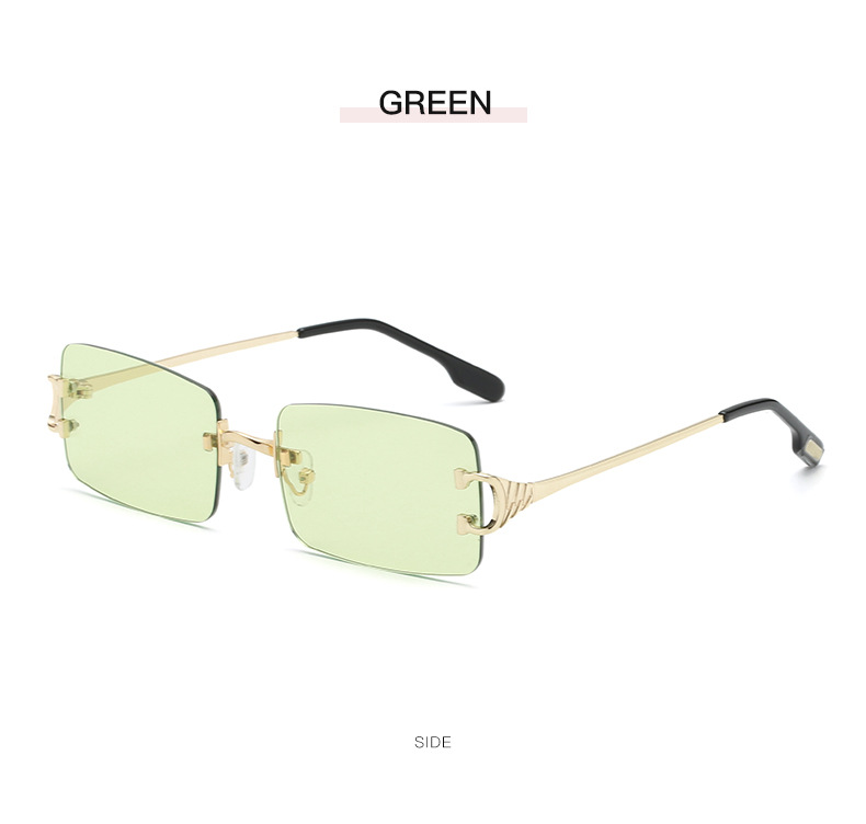Kính Râm Gọng Kim Loại Hình Chữ Nhật Phong Cách Vintage Thời Trang Cho Phụ Nữ