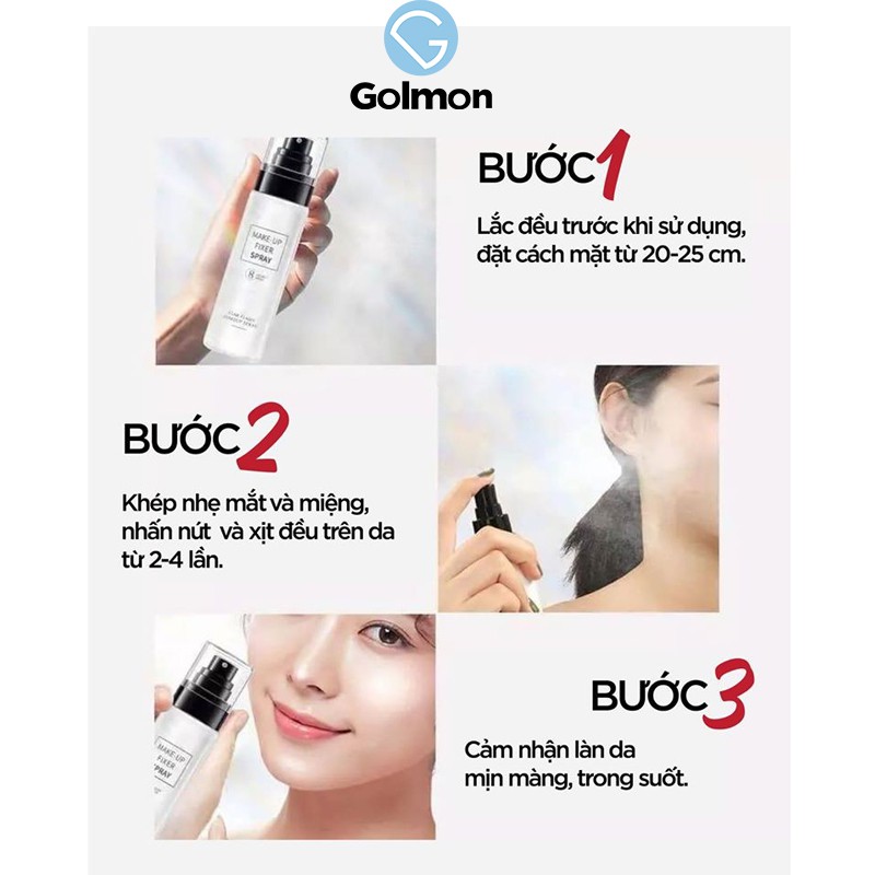 Xịt khoáng khóa lớp make up MAKEUP FIXER SPRAY ánh nhũ giữ lớp trang điểm lâu trôi và cấp ẩm tức thì cho nàn da | BigBuy360 - bigbuy360.vn
