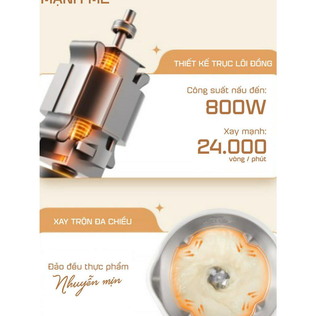 Máy Làm Sữa Hạt, Máy Nấu Sữa Hạt Masuto 1L Chống Trào - Bảo Hành 1 Năm 1 Đổi 1 - Tặng Bình Giữ Nhiệt + 10 Gói Hạt