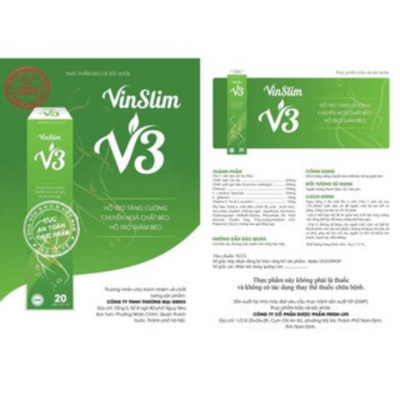 Viên sủi Vin Slim V3 giảm cân an toàn