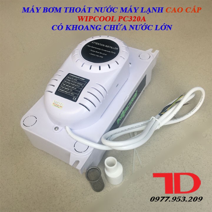 Máy Bơm Thoát Nước Máy Lạnh Cao Cấp WIPCOOL PC320A Có Khoang Chứa Nước Lớn, Máy Xử Lý Nước