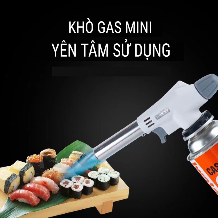 Đầu Khò Gas Chuyên Dụng, Tự động đánh Lửa, Khò Lửa Bình Gas MINI - Núm điều Chỉnh Nhiệt 1300 độ C - KG1