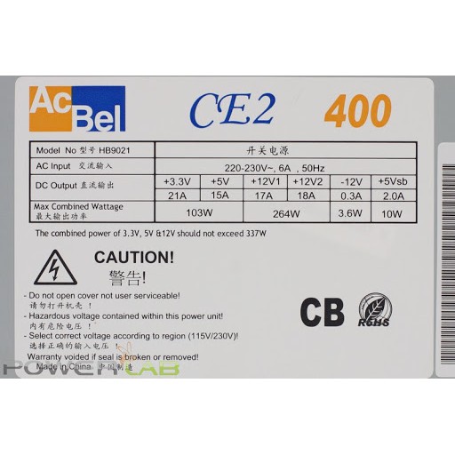 Nguồn máy tính POWER AcBel CE2 400W