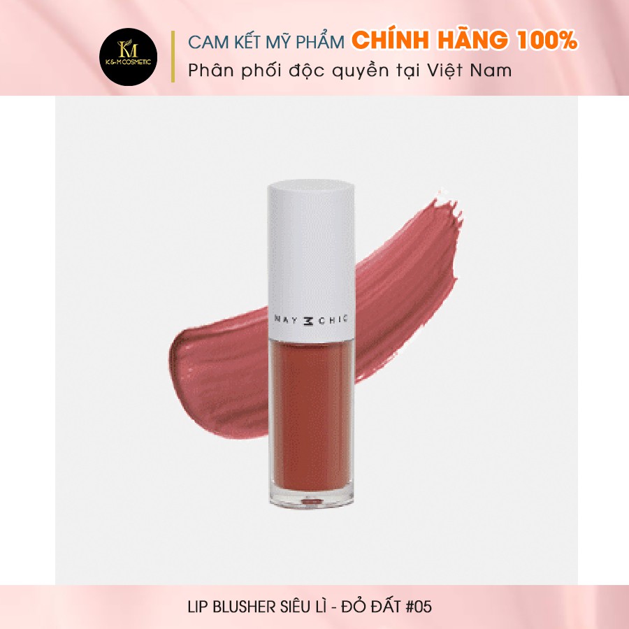 Son Lì Chống Thấm Nước Mềm Mịn  LIP BLUSHER - ĐỎ ĐẤT #05 3.5g K0098