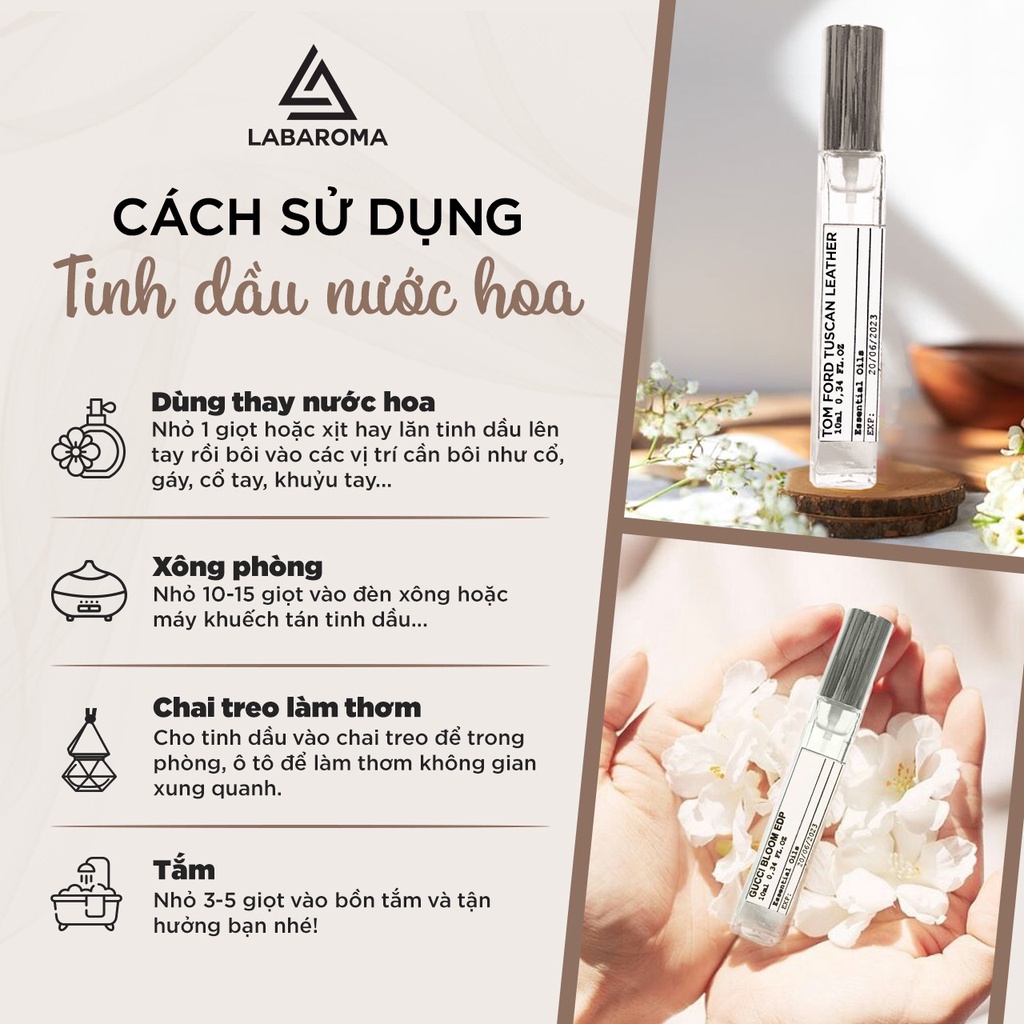 Tinh dầu nước hoa nam Bad Boy làm xịt body mist toàn thân, xịt thơm quần áo, khử mùi 10ml nhập khẩu Anh| LabAroma