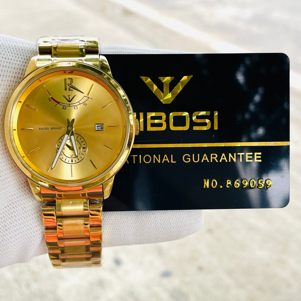 【kho sẵn sàng】ĐỒNG HỒ NAM NIBOSI SANG TRỌNG DÂY VỎ INOX NGUYÊN KHỐI HÀNG HÃNG FULL BOX [ ĐỒNG HỒ NAM ]