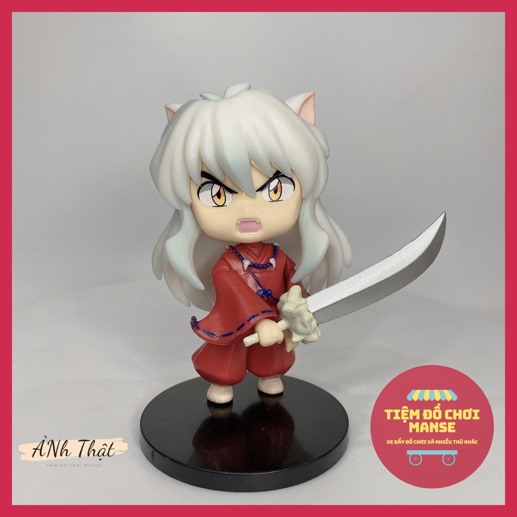 Set mô hình mẫu to 8cm Inuyasha Khuyển Dạ xoa Sesshomaru Kagome Kikyo