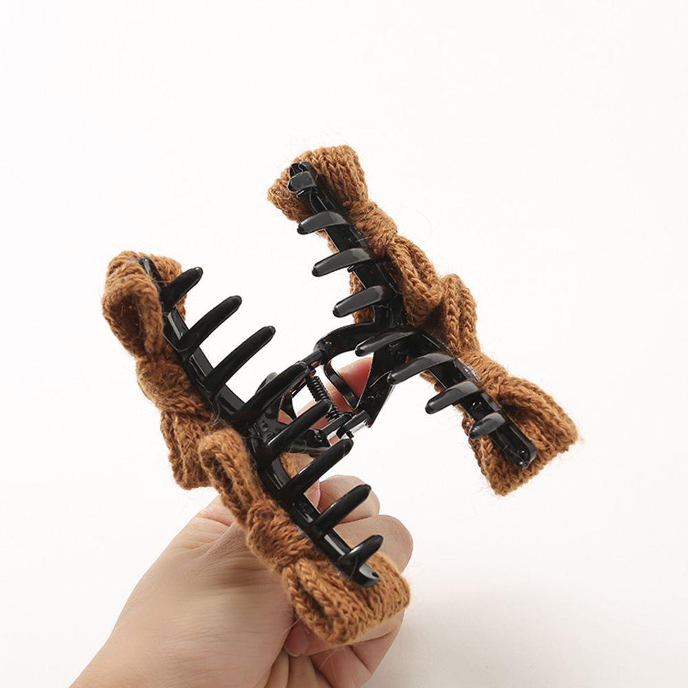 Kẹp Tóc Hình Nơ / Cá Mập Bằng Len Thời Trang Thu Đông Xinh Xắn Cho Nữ WMES15H