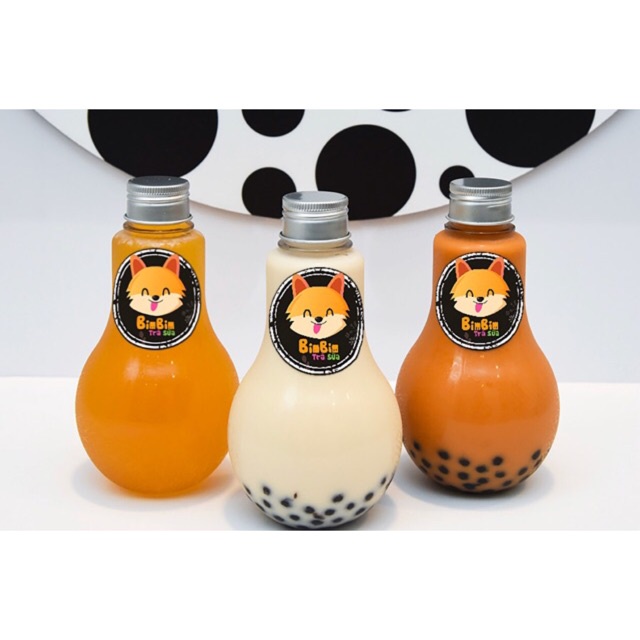 Bình thủy tinh kiểu dáng bóng đèn dây tóc 400ml
