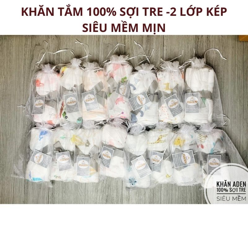 Khăn Tắm Cho Bé 𝑭𝑹𝑬𝑬𝑺𝑯𝑰𝑷 Khăn Tắm 100% Sợi Tre Siêu Mềm Mịn (120x120cm)