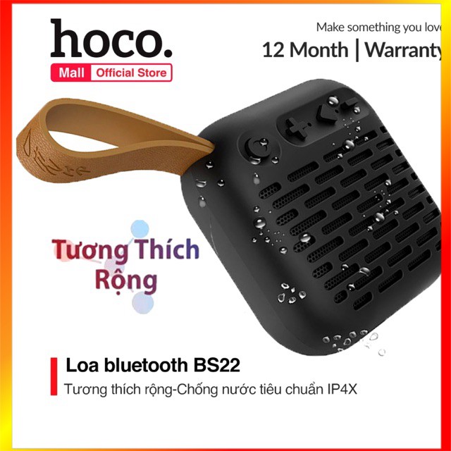 Loa Bluetooth Hoco BS22 500mAh tương thích các loại điện thoại, chống nước tiêu chuẩn IP4X - MrPhukien