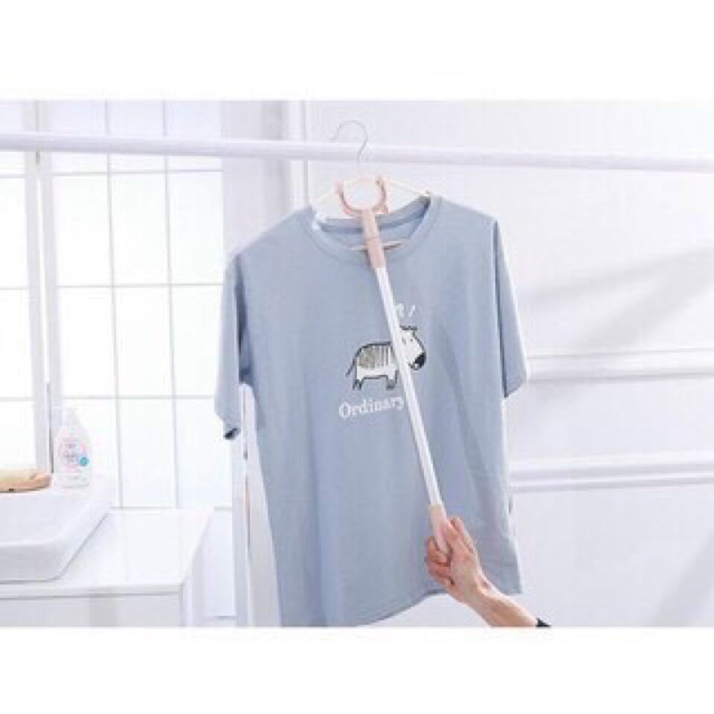 Gậy phơi quần áo trên cao bằng inox điều chỉnh ngắn dài thông mi