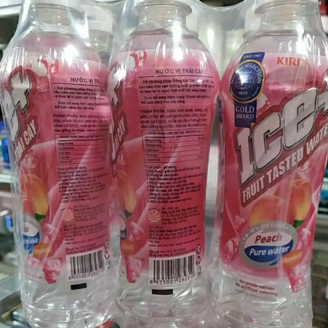 Lốc 6 chai Ice vị đào 345ml