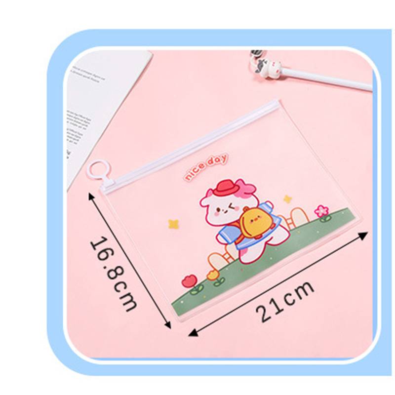 Túi Đựng Mỹ Phẩm , Hộp Bút Trong Suốt Phong Cách Nhật Bản Cute cartoon Transparent Big Pencil Case PVC School Supplies Pencil Bag Stationery Gift School Back To School Pencil Box kids gift