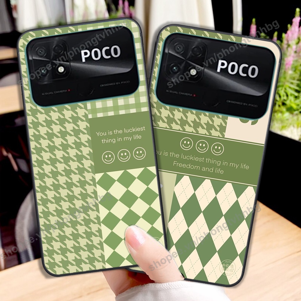 Ốp lưng Xiaomi Poco C40 gấu bo viền đẹp siêu chất cực cute