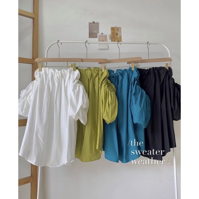 ÁO VÁY TRỄ VAI DÁNG BABYDOLL SIÊU TIỂU THƯ (xanh/trắng/đen/cốm) | WebRaoVat - webraovat.net.vn